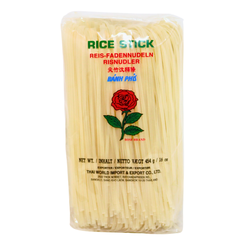Load image into Gallery viewer, Rose 3mm Rice Sticks 454g-玫瑰泰國河粉3mm-454g-NOO404