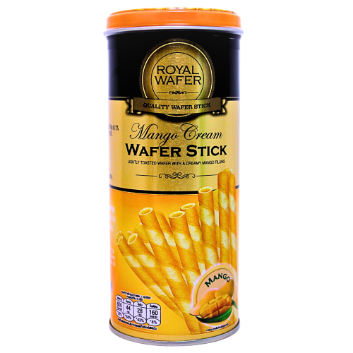 갤러리 뷰어에 이미지 로드, Royal Wafer Mango Wafer Sticks-芒果夾心威化卷-125g-BISRW103