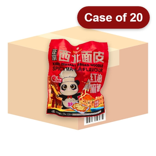 Load image into Gallery viewer, SK XiBei Broad Noodle - Spicy Mala-巴蜀世家正宗西北面皮-紅油麻辣味-132g-INSK112-20