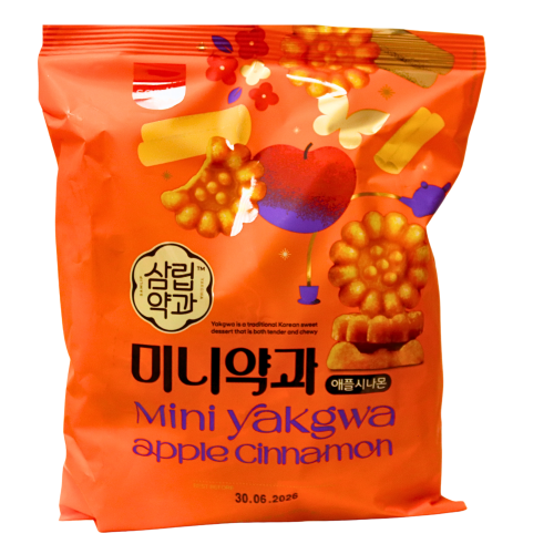 ギャラリービューアに画像を読み込む、Samlip Mini Yakgwa Cookie - Apple Cinnamon-韓國三立迷你蘋果肉桂藥菓-200g-SNACSL103