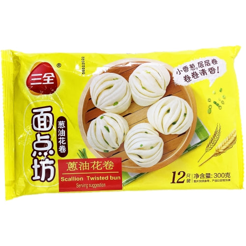 ギャラリービューアに画像を読み込む、SanQuan Scallion Twisted Bun-三全蔥油花卷-300g-DIMSQ106
