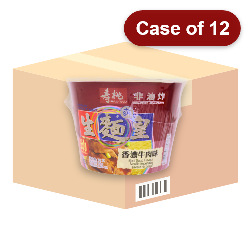 Load image into Gallery viewer, Sau Tao Bowl Noodle King - Beef-壽桃牌生麵王碗麵 - 香濃牛肉味-75g-INST402-12