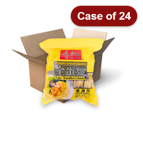 Load image into Gallery viewer, Sau Tao Egg Noodles - Thick-壽桃牌袋裝全蛋面(寬條)-454g-DNOOST405-24