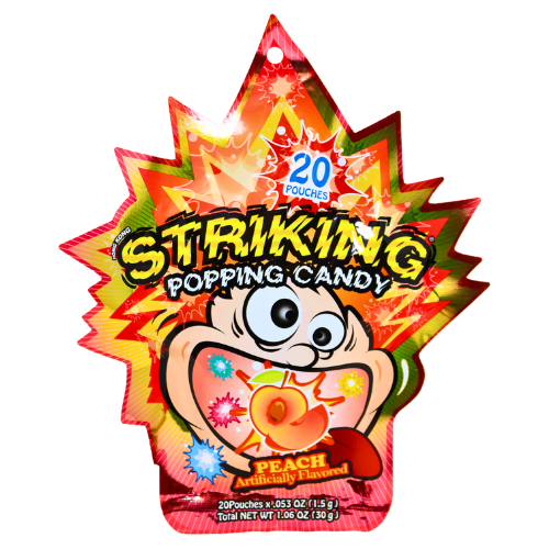 Load image into Gallery viewer, Striking Popping Candy - Peach-索勁爆炸糖-白桃味-30g-CANSK106