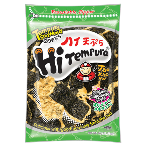 Load image into Gallery viewer, Tao Kae Noi Hi-Tempura Seaweed - Original-小老板天婦羅紫菜 - 原味-40g-SNACTKN101