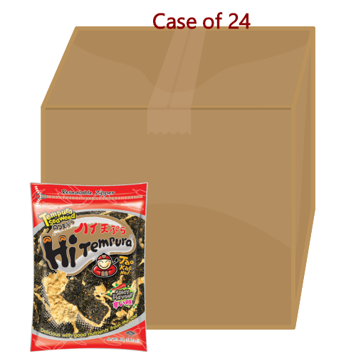 Load image into Gallery viewer, Tao Kae Noi Hi-Tempura Seaweed - Spicy-小老板天婦羅紫菜 - 辣味-40g-SNACTKN105-24