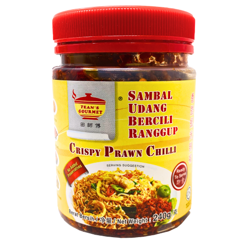 ギャラリービューアに画像を読み込む、Tean's Gourmet Crispy Prawn Chilli-田師傅香脆蝦米辣椒-240g-CHITG101