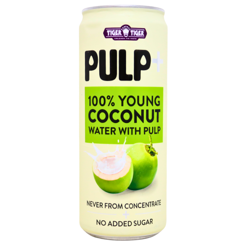 Tải hình ảnh vào trình xem Thư viện, Tiger Tiger 100% Coconut Juice with Pulp 320ml-泰國果肉椰子汁-320ml-DRITT203