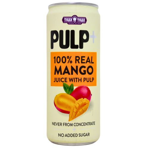 将图像加载到图库查看器中, Tiger Tiger 100% Mango Juice with Pulp 320ml-泰國果肉芒果汁-320ml-DRITT205