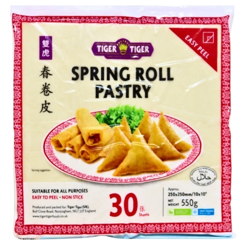 Load image into Gallery viewer, Tiger Tiger 10" Spring Roll Pastry (30 Sheets)-雙虎牌春卷皮-550g-WRAP209