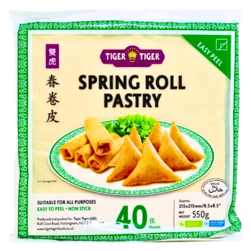 Load image into Gallery viewer, Tiger Tiger 8.5" Spring Roll Pastry (40 Sheets)-雙虎牌春卷皮-550g-WRAP214