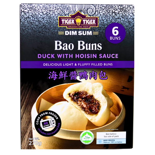 Load image into Gallery viewer, Tiger Tiger Duck Bao Buns with Hoi Sin Sauce-雙虎牌海鮮醬鴨肉包-6_45g-DIMTT102