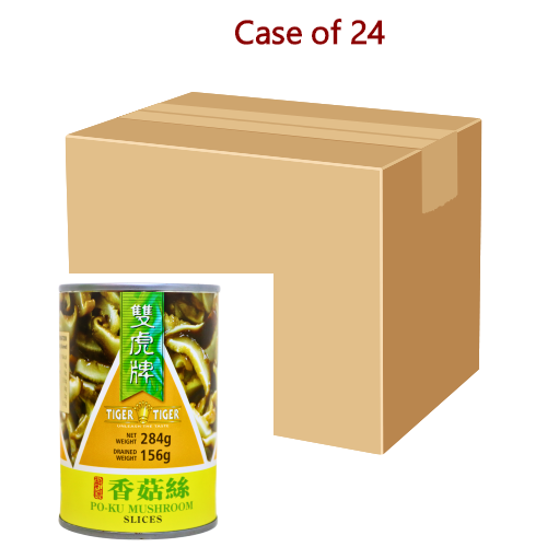 將圖片載入到圖庫檢視器中, Tiger Tiger Sliced Po Ku Mushrooms-雙虎牌香菇絲-284g-MSH251-24