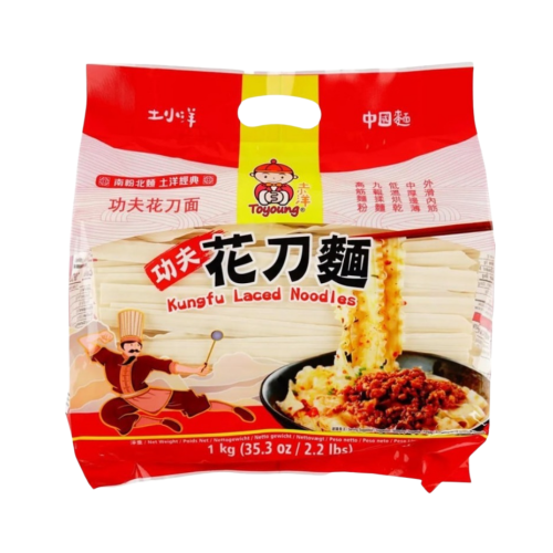 Load image into Gallery viewer, ToYoung Kungfu Laced Noodles-土小洋牌功夫花刀面-1kg-DNOOTOY151