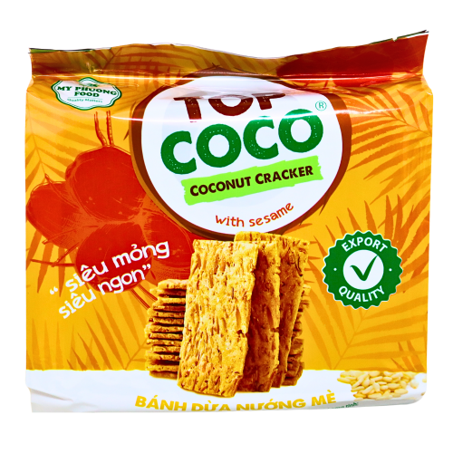 Load image into Gallery viewer, Top Coco Coconut Cracker - Sesame-越南椰子餅乾-芝麻味-150g-BISTC103