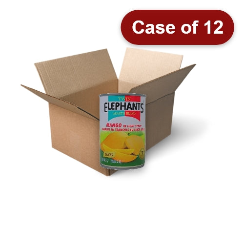 Load image into Gallery viewer, Twin Elephants Mango Sliced in Syrup-糖水芒果片-425g-TFRU307-12