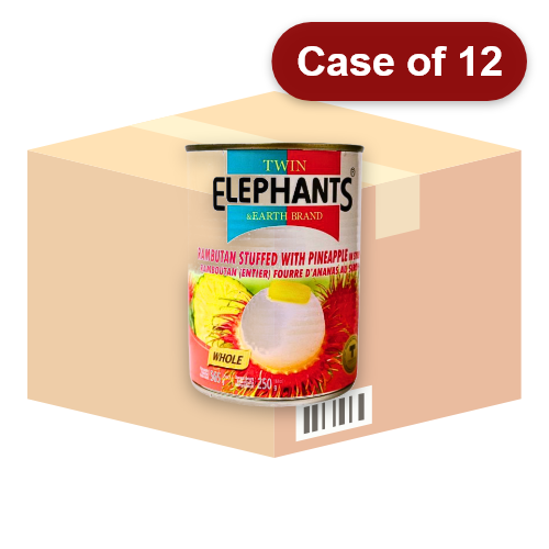 Load image into Gallery viewer, Twin Elephants Rambutan Stuffed with Pineapple in Syrup-糖水龍鳳果-565g-TFRU304-12