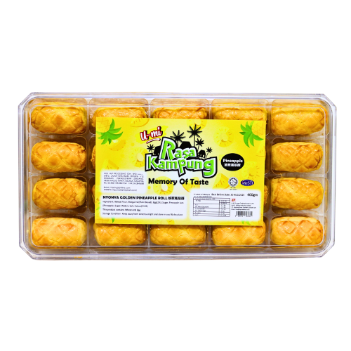 Load image into Gallery viewer, U-MI Nyonya Golden Pineapple Roll-娘惹金條酥-鳳梨酥-400g-BISUMI102