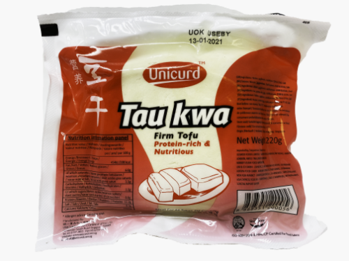 Load image into Gallery viewer, Unicurd Tau Kwa Firm Tofu (Red)-統一營養豆幹-220g-TOFU104