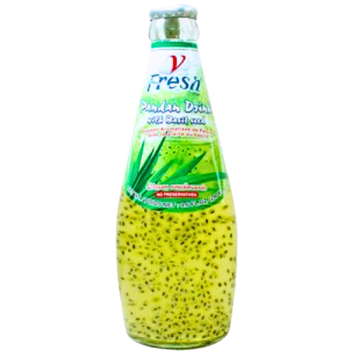 Load image into Gallery viewer, V-Fresh Pandan Drink with Basil Seed-泰國明列子香蘭汁-290ml-DRIVF101