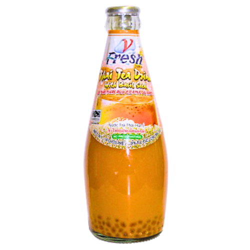 Load image into Gallery viewer, V-Fresh Thai Tea Drink with Basil Seed-泰國明列子奶茶-290ml-DRIVF105