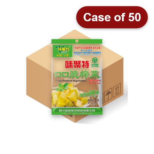 갤러리 뷰어에 이미지 로드, WJT Crisp Pickled Vegetables-味聚特口口脆榨菜-80g-PRE947-50