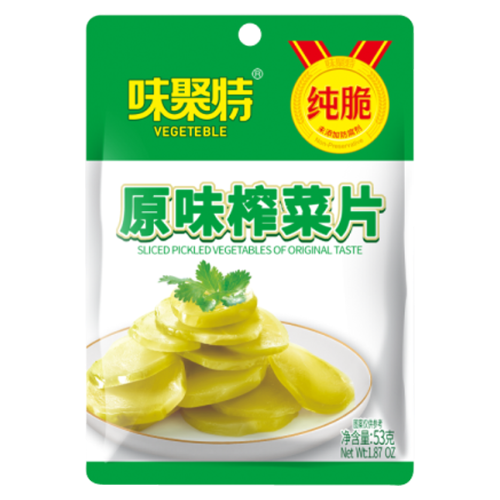 Load image into Gallery viewer, WJT Sliced Pickled Vegetables-味聚特原味榨菜片-80g-PRE946