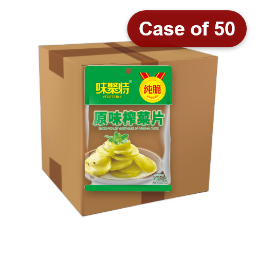 Load image into Gallery viewer, WJT Sliced Pickled Vegetables-味聚特原味榨菜片-80g-PRE946-50
