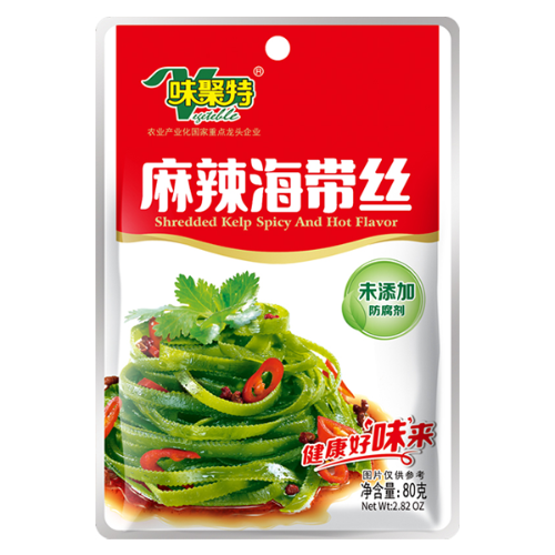 갤러리 뷰어에 이미지 로드, WJT Spicy And Hot Shredded Kelp-味聚特特級麻辣海帶絲-80g-PRE633