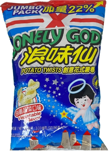 Load image into Gallery viewer, Want Want Lonely God Potato Twist - Vegetable-旺旺浪味仙花式薯卷-田園蔬菜味-86g-SNACWW103