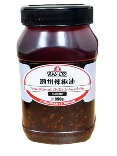 Load image into Gallery viewer, Way On (Shrimp) Chilli Infused Oil - 950g-惠康潮州辣椒油-950g-CHIWO103