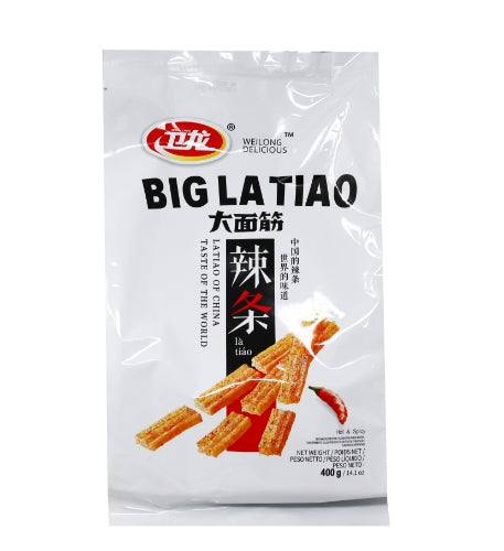 Load image into Gallery viewer, WeiLong Big La Tiao (Spicy Gluten Strips)-衛龍大麵筋-香辣味-400g-SNACWL204A