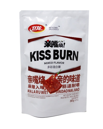 Load image into Gallery viewer, WeiLong 'Kiss Burn' Gluten Slice - Mixed-衛龍親嘴燒辣片-多彩混合装-260g-SNACWL217A