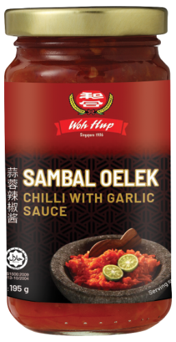 갤러리 뷰어에 이미지 로드, Woh Hup Sambal Oelek-和合參巴辣椒醬-195g-CHIWH101