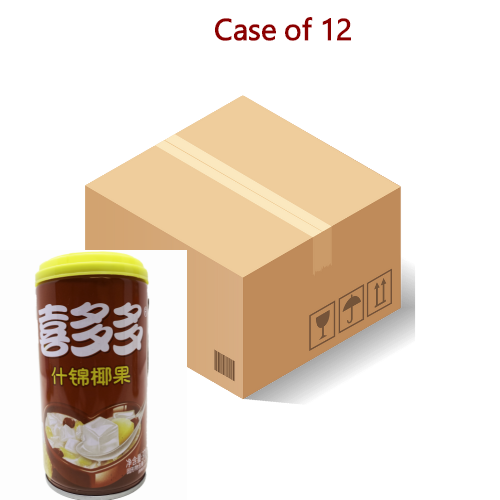 将图像加载到图库查看器中, XDD Assorted Coconut Dessert-喜多多雜錦椰果罐頭-370g-DES262-12