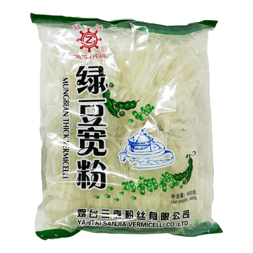 Load image into Gallery viewer, YS Thick Ribbon Vermicelli (L)-冠珠緑豆寛粉-400g-DNOOYS101