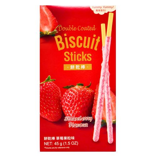 Load image into Gallery viewer, YY Double Coated Biscuit Sticks - Strawberry-美味時刻果粒棒-草莓味-45g-BISYY106