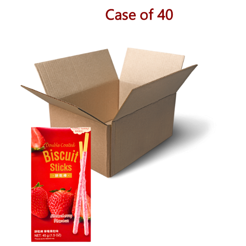 โหลดรูปภาพเข้าสู่ตัวดูแกลเลอรี, YY Double Coated Biscuit Sticks - Strawberry-美味時刻果粒棒-草莓味-45g-BISYY106-40