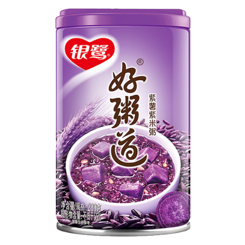 Load image into Gallery viewer, YinLu Sweet Potato & Mixed Rice Porridge-銀鷺紫薯紫米粥-280g-DES331