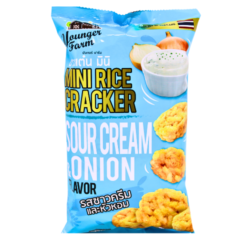 Load image into Gallery viewer, Younger Farm Mini Rice Cracker - Sour Cream & Onion-泰青農場迷你米餅-香蔥酸奶油味-60g-SNACYF102