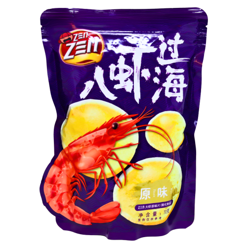갤러리 뷰어에 이미지 로드, Zen Zen Jumbo Prawn Crackers-大蝦片-70g-SNACZZ101