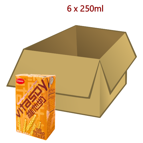 Load image into Gallery viewer, Vitasoy Malted Soya Drink - 6 x 250ml-維他奶麥精-DRIV102