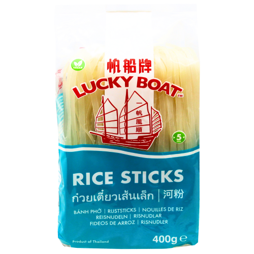 Lucky Boat 5mm Rice Sticks-帆船牌河粉乾 5mm-NOO408