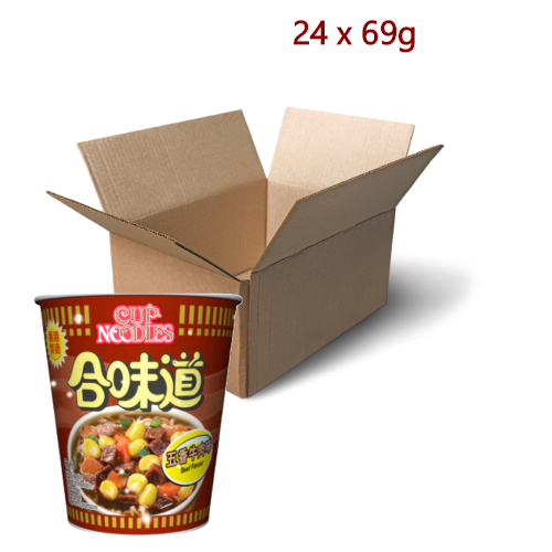 Load image into Gallery viewer, Nissin Cup Noodles - Beef - 24 x 69g-日清合味道五香牛肉杯面-INN206