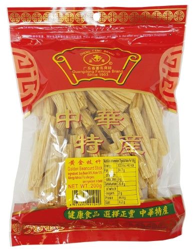 Zheng Feng Golden Beancurd Stick - 200g-正豐黃金枝竹(腐竹段)-BCURD118