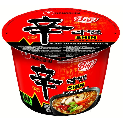 Load image into Gallery viewer, Nong Shim Big Shin Cup Noodle - Hot & Spicy - 16 x 114g-農心辛辣碗麵-INNS201