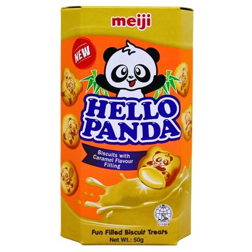 Meiji Hello Panda Biscuits - Caramel-明治熊貓焦糖味夾心餅乾-BISMJ126