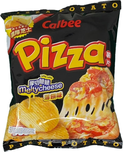 Calbee Potato Chips - Pizza (55g)-卡樂B薄餅味薯片-SNACCA103A