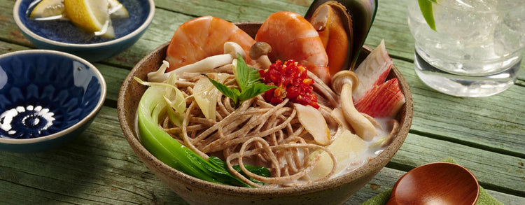 Thai Seafood Wholewheat Noodle Soup