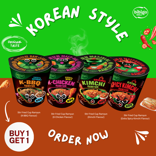 Bibigo Korean Style Stir Fried Cup Ramyun- Buy 1 Get 1